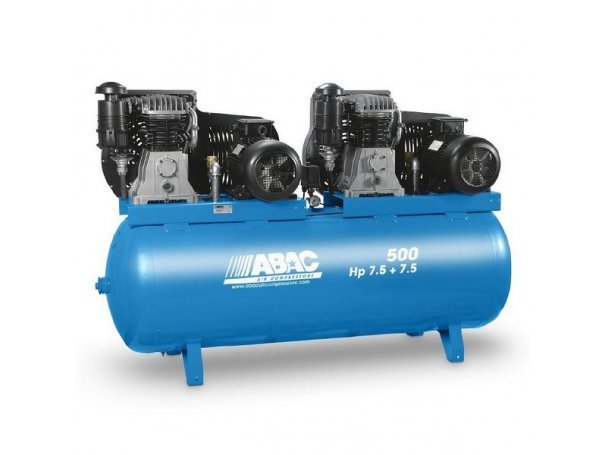 Компрессор поршневой масляный ременной трехфазный ABAC B7000/500 Т7.5 TANDEM