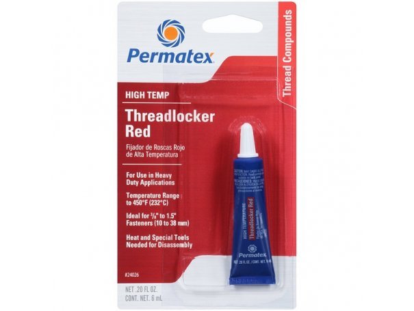 Фиксатор резьбовых соединений высокотемпературный красный, 6 мл, Permatex High Temperature Threadlocker Red