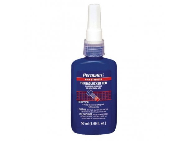 Фиксатор резьбовых соединений сильной фиксации красный, 50 мл, Permatex High Strength Threadlocker Red