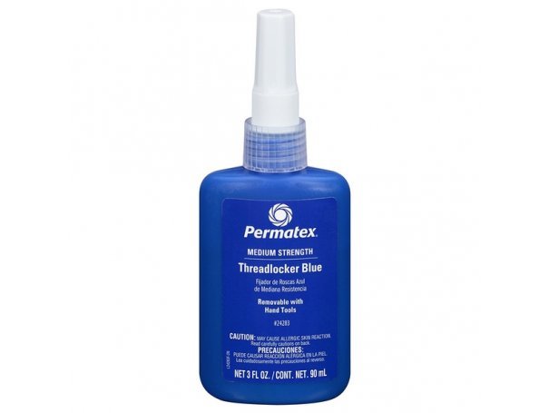 Фиксатор резьбовых соединений средней фиксации синий, 90 мл, Permatex Medium Strength Threadlocker Blue