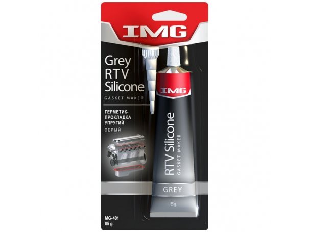 Герметик для прокладок упругий,  85 г, серый, IMG Grey RTV Silicone Gasket Maker