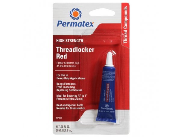 Фиксатор резьбовых соединений сильной фиксации красный, 6 мл, Permatex High Strength Threadlocker Red Фиксатор резьбовых соединений сильной фиксации красный, 6 мл, Permatex High Strength Threadlocker Red