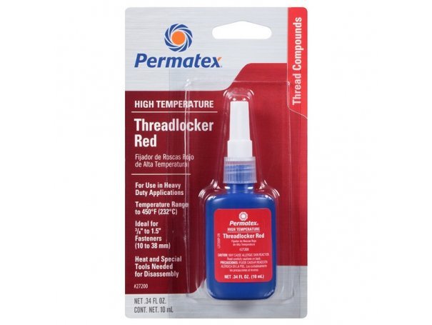 Фиксатор резьбовых соединений высокотемпературный красный, 10 мл, Permatex High Temperature Threadlocker Red