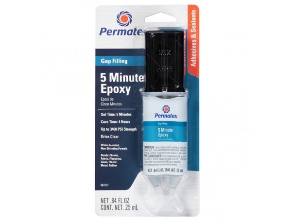 Клей эпоксидный многофункциональный, 5 минут, шприц, 25 мл, Permatex 5 Minute Gap Filling Epoxy