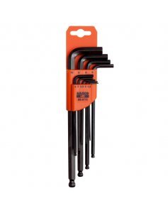 Набор Г-образных шестигранников, удлиненных, с шаровыми наконечниками, 1,5-10 мм, 9 предметов, BAHCO BE-9770