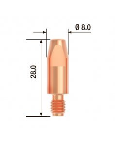 Контактный наконечник M6x28 мм, 1,2 мм, E-Cu (25 шт) FUBAG FB.CTM6.28-12