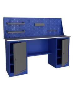 Верстак слесарный гаражный двухтумбовый с экраном Верстакофф PROFFI-E 218 Т Т Э