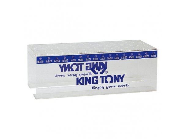 Подставка для отверток на 72 предмета, плексиглас King Tony 87110