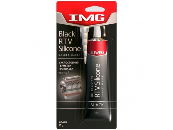 Герметик для прокладок маслостойкий, 85 г, черный, IMG Oil Resistant Black RTV Silicone Gasket Maker