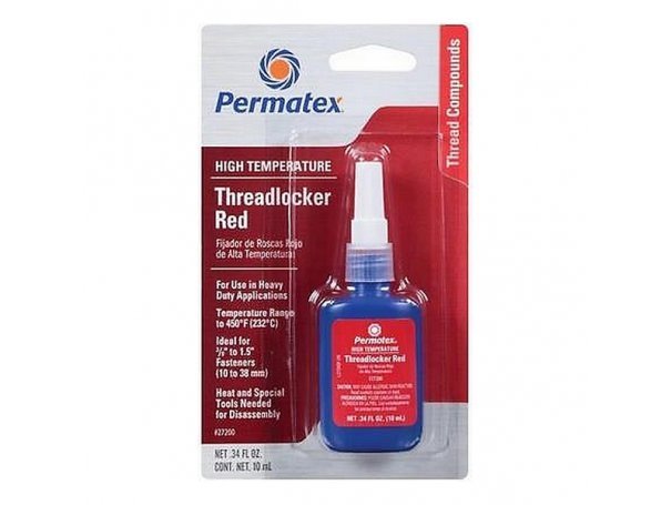 Фиксатор резьбовых соединений сильной фиксации красный, 10 мл, Permatex High Strength Threadlocker Red Фиксатор резьбовых соединений сильной фиксации красный, 10 мл, Permatex High Strength Threadlocker Red