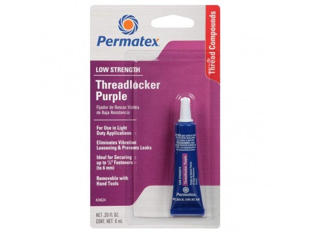 Фиксатор резьбовых соединений легкой фиксации, пурпурный, 6 мм Permatex Low Strength Threadlocker Purple