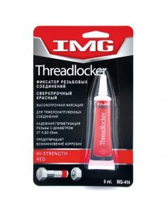 Фиксатор резьбовых соединений сверхпрочный, красный, 6 мл, IMG Hi-Strength Red Threadlocker