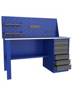 Верстак слесарный однотумбовый с экраном Верстакофф PROFFI 116 Д6 Э