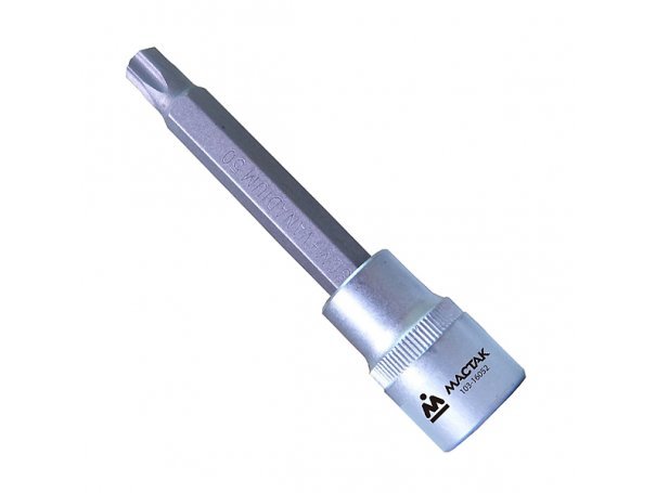 Насадка (бита) TORX Т52, запрессованная в торцевую головку, L=140 мм, для ГБЦ двигателей VAG Мастак 103-16052 Насадка (бита) TORX Т52, запрессованная в торцевую головку, L=140 мм, для ГБЦ двигателей VAG Мастак 103-16052