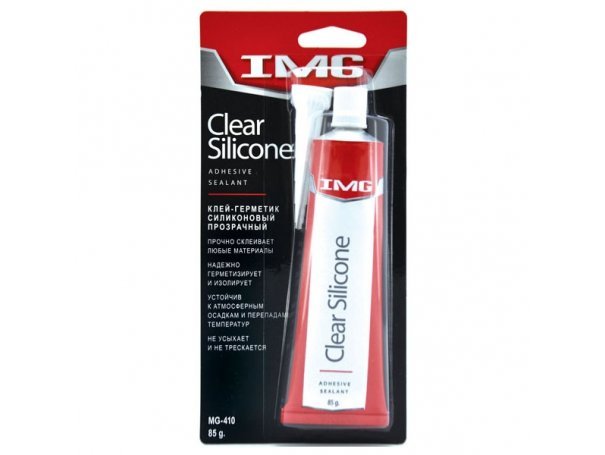 Клей-герметик силиконовый, 85 г, прозрачный, IMG Clear Silicone Adhesive Sealant Клей-герметик силиконовый, 85 г, прозрачный, IMG Clear Silicone Adhesive Sealant