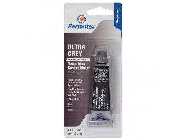 Формирователь прокладок серый, 14 г, Permatex Ultra Grey Rigid High-Torque RTV Silicone Gasket Maker Формирователь прокладок серый, 14 г, Permatex Ultra Grey Rigid High-Torque RTV Silicone Gasket Maker