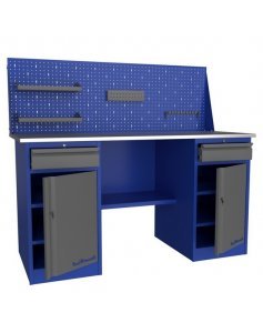 Верстак слесарный двухтумбовый с экраном Верстакофф PROFFI 216 Т1 Т1 Э