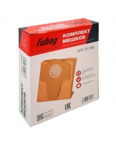 Комплект одноразовых мешков 30 л для пылесосов FUBAG WD 5SP, 5 шт.