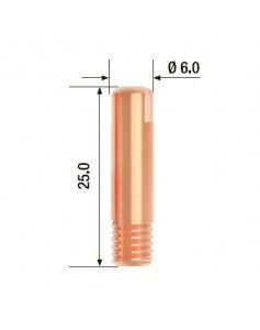 Контактный наконечник M6x25 мм, 1,2 мм, E-Cu (25 шт) FUBAG FB.CTM6.25-12