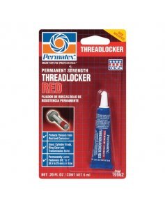 Фиксатор резьбовых соединений неразъемной фиксации красный, 6 мл, Permatex Permanent Strength Threadlocker Red