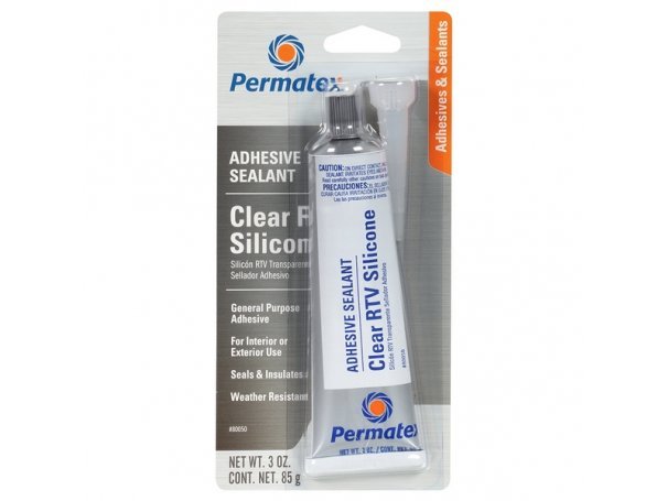 Клей-герметик силиконовый бесцветный, 85 г, Permatex Clear RTV Silicone Adhesive Sealant