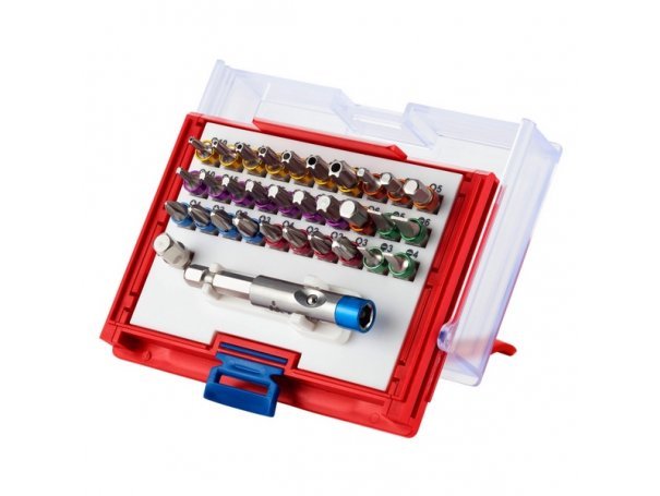 Набор вставок (бит) 1/4 дюйма, TORX, HEX, PZ, PH, SLOT, 32 предмета МАСТАК 058-10032C Набор вставок (бит) 1/4 дюйма, TORX, HEX, PZ, PH, SLOT, 32 предмета МАСТАК 058-10032C