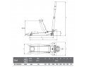 Подкатной гидравлический домкрат, 3 тонны, BAHCO BH13000QA