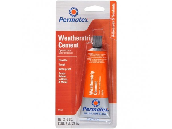 Клей-цемент для резиновых уплотнителей, 59 мл, Permatex Weatherstrip Cement