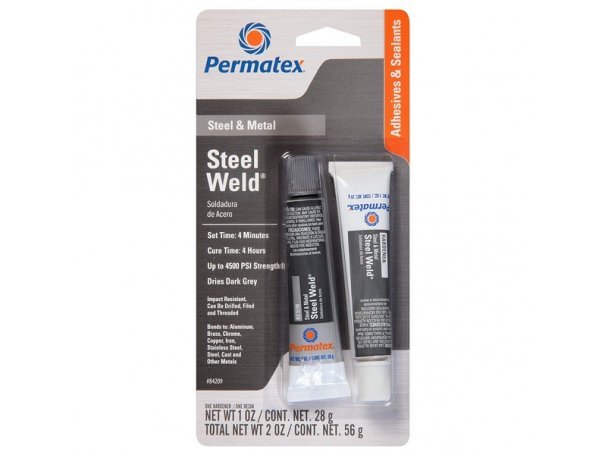 Клей эпоксидный многометаллический, 4 минуты, 56 г, Permatex Steel Weld Epoxy