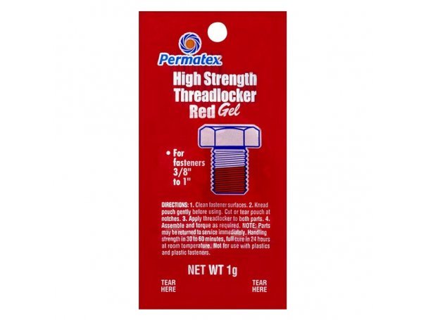 Фиксатор резьбовых соединений сильной фиксации красный, 1 г, Permatex High Strength Threadlocker Red Gel 09179 Фиксатор резьбовых соединений сильной фиксации красный, 1 г, Permatex High Strength Threadlocker Red Gel 09179
