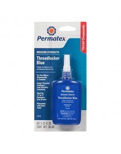 Фиксатор резьбовых соединений средней фиксации синий, 36 мл, Permatex Medium Strength Threadlocker Blue