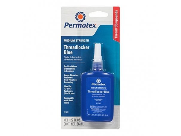 Фиксатор резьбовых соединений средней фиксации синий, 36 мл, Permatex Medium Strength Threadlocker Blue