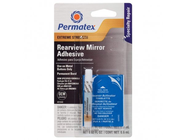 Клей для зеркала заднего вида супер прочный, 0,3 мл, Permatex Extreme Rearview Mirror Professional Strength Adhesive