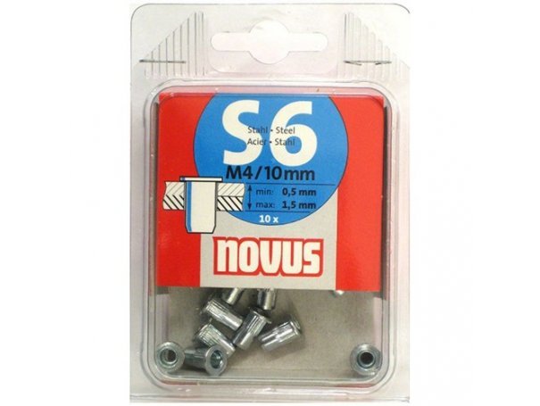 novus заклепки потайные s6x10мм (10шт.)  045-0044
