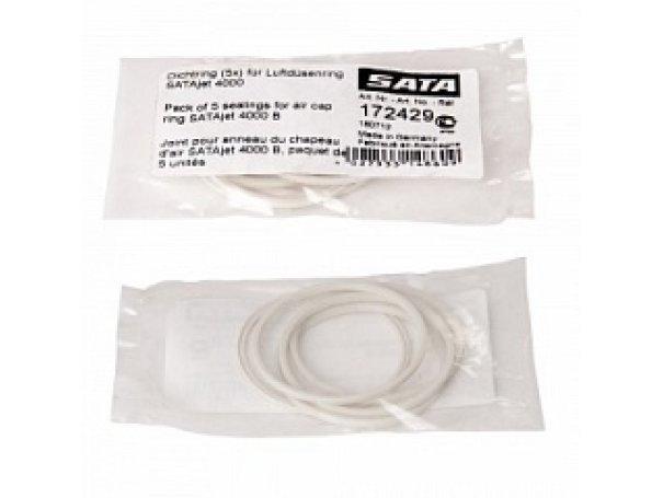 НАБОР уплотнителей (5шт.) для головки дюзы jet 4000B SATA 172429