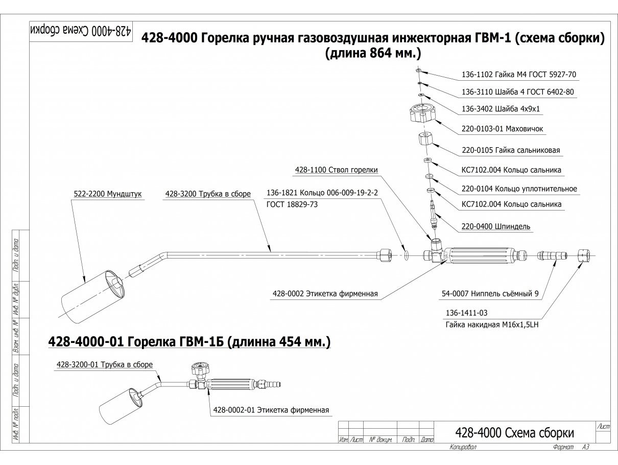 Горелка газовоздушная ГВМ-1 Горелка газовоздушная ГВМ-1