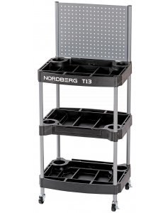Тележка инструментальная с 3 пластиковыми полками и перфорацией  NORDBERG T13