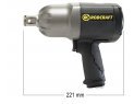 Гайковерт ударный пневматический квадрат 1 дюйма 1950 Нм Rodcraft 2405